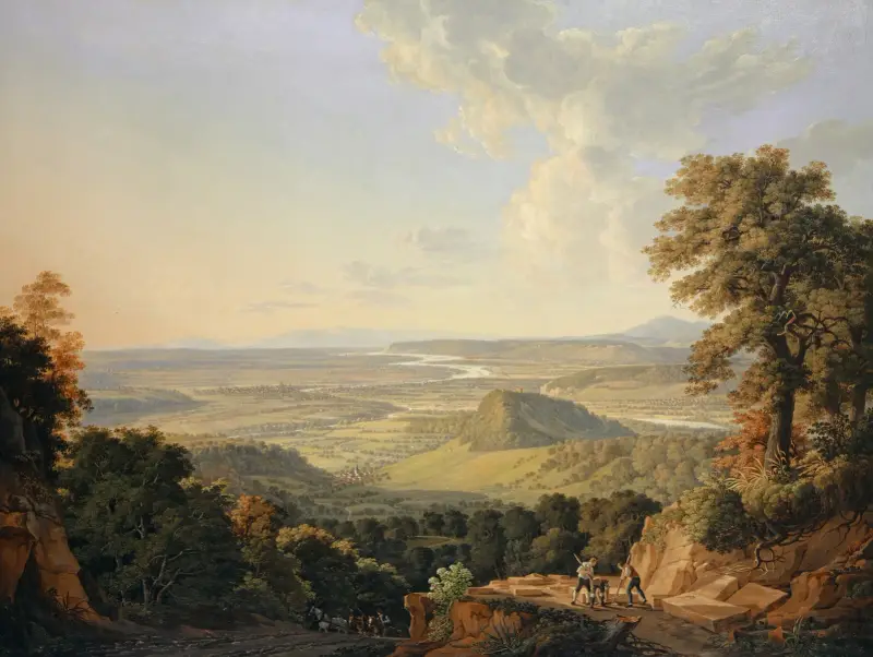 View from the Muttenz Quarry toward Basel av Peter Birmann