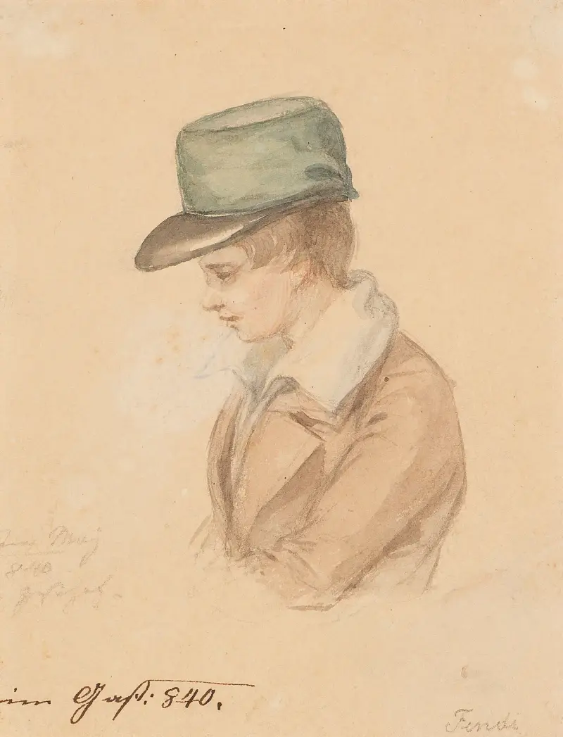 Boy with Green Cap av Peter Fendi