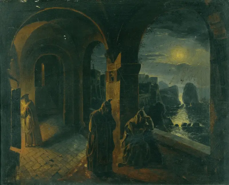 Cloister In The Moonlight av Peter Fendi