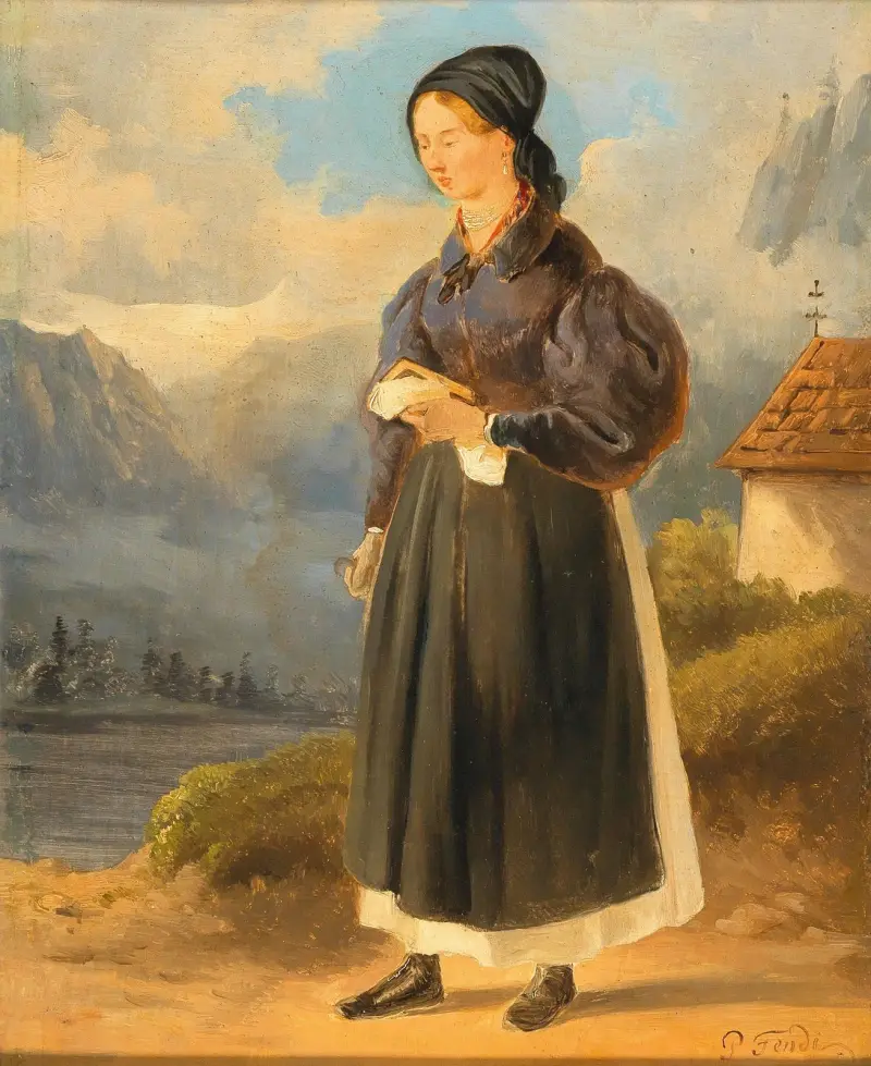 Lantkvinna från Salzkammergut av Peter Fendi