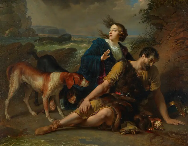 Arindal und Daura av Johann Peter Krafft