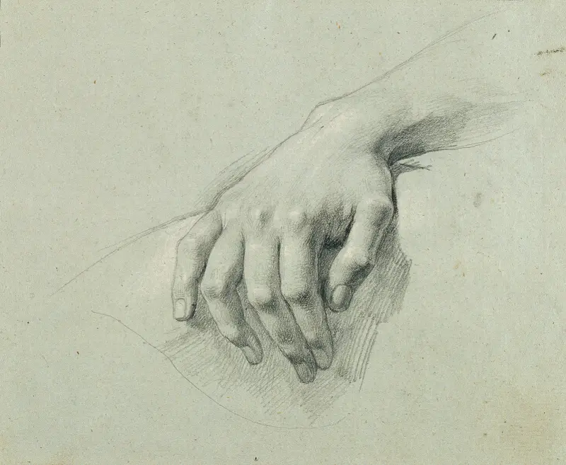 Handstudie zu „Arindal und Daura“ von Johann Peter Krafft