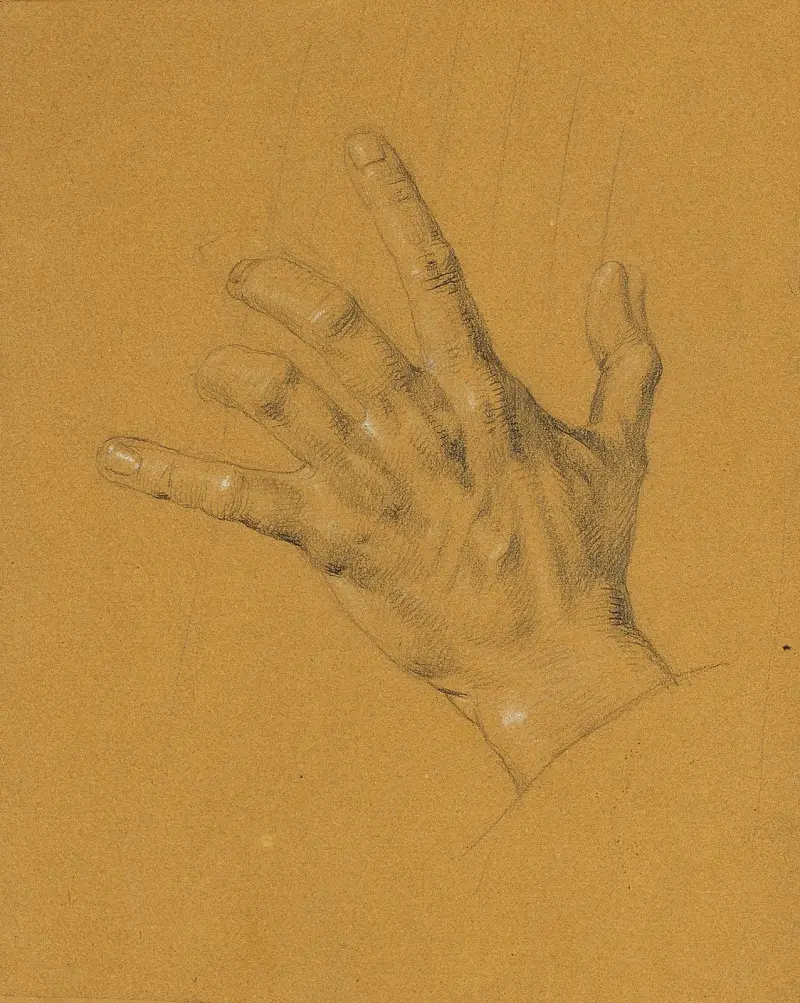 Handstudie zu ‘Ossian und Malvina’ av Johann Peter Krafft