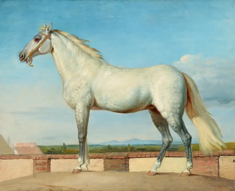 Mull framför en låg mur av Johann Peter Krafft