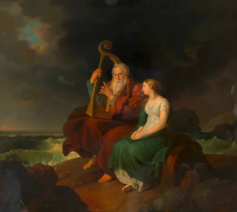 Ossian and Malvina av Johann Peter Krafft