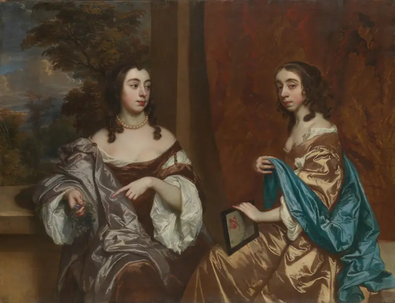 Mary Capel (1630–1715), senare hertiginna av Beaufort, och hennes syster Elizabeth (1633–1678), grevinna av Carnarvon av Sir Peter Lely