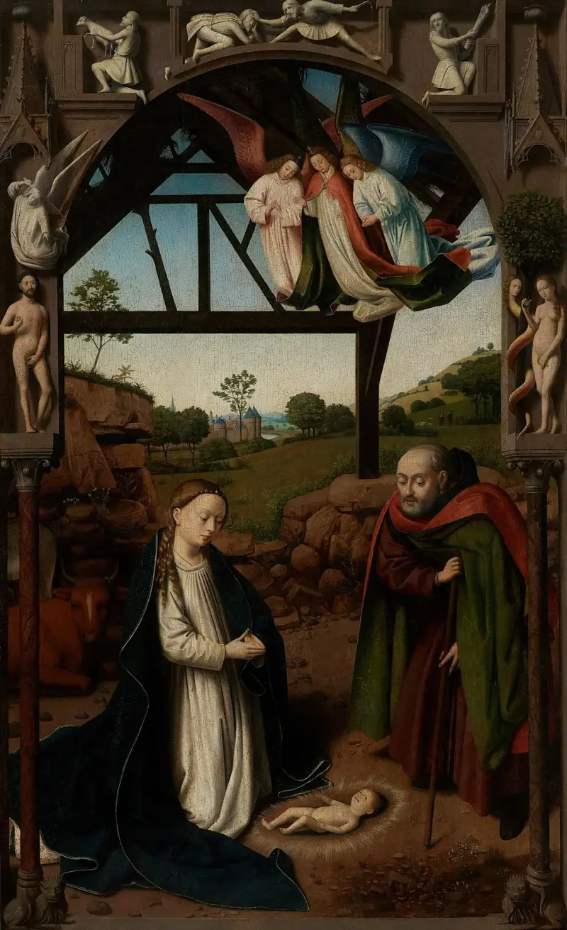 Tillbedjan av Kristusbarnet av Petrus Christus