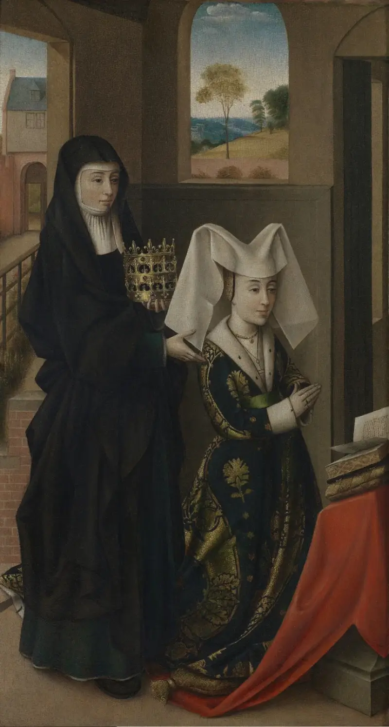 Isabella av Portugal med den heliga Elisabet av Petrus Christus
