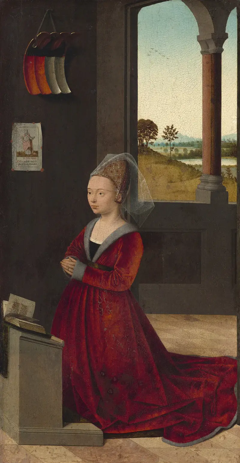 Porträtt av en kvinnlig donator av Petrus Christus