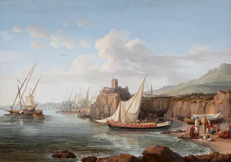 Blick auf Aci Castello av Jacob Philipp Hackert
