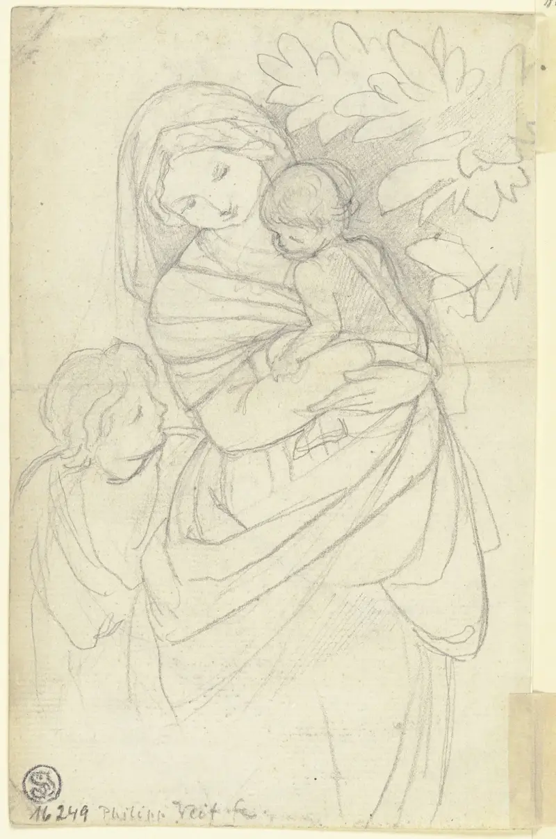 Stehende Madonna mit Jesuskind und Johannesknaben von Philipp Veit