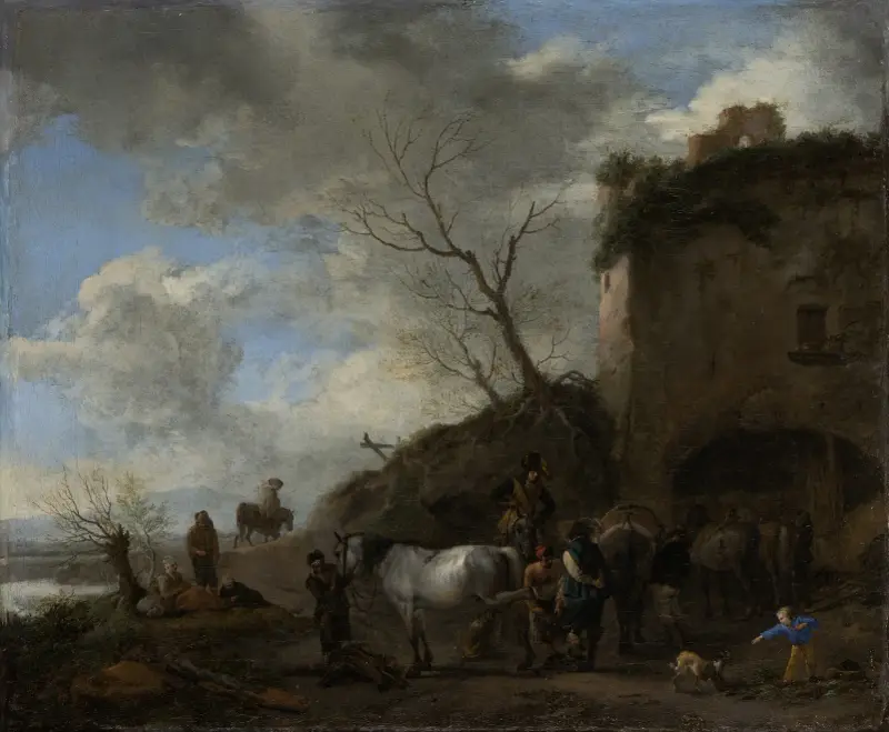 Jeźdźcy przy kuźni, Philips Wouwerman