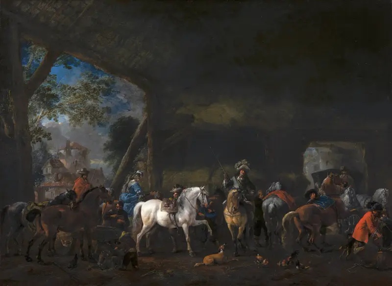 Příjezd do stáje, Philips Wouwerman