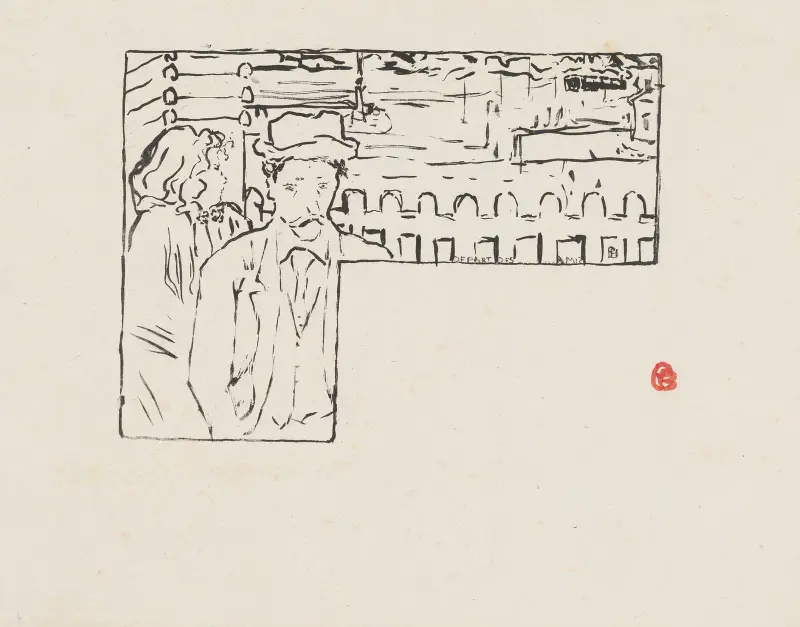 Départ des amis av Pierre Bonnard