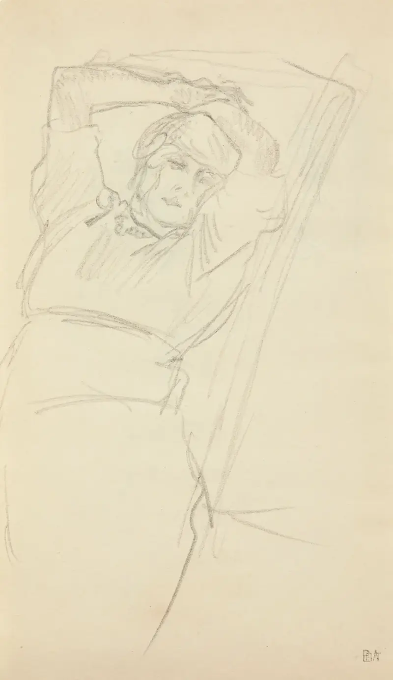 Frau auf der Chaiselongue von Pierre Bonnard