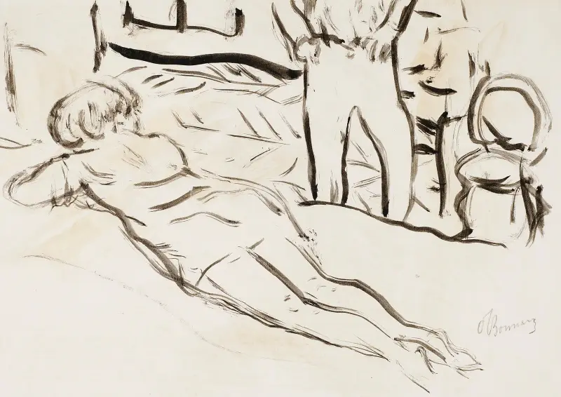 Femme allongée av Pierre Bonnard