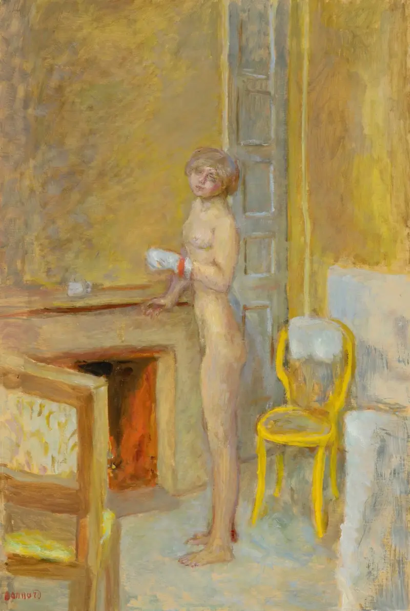 Frau mit Waschlappen von Pierre Bonnard