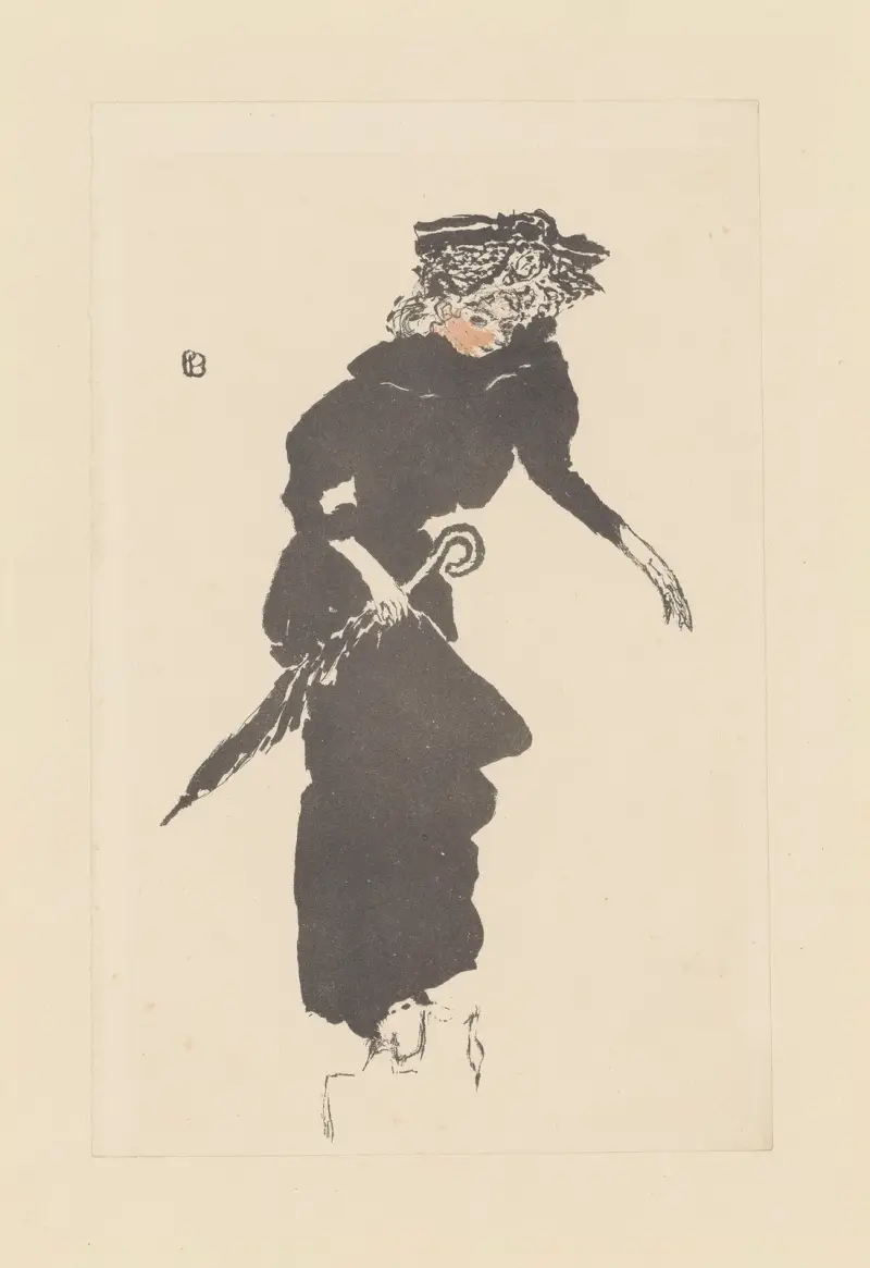 Kvinna med paraply av Pierre Bonnard