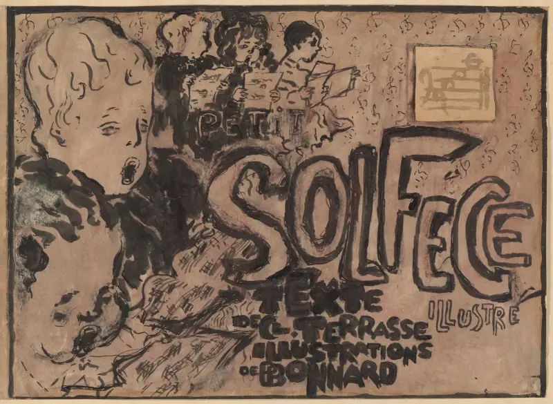 Letzte Vorstudie für den Umschlag von Petit solfège illustré von Pierre Bonnard