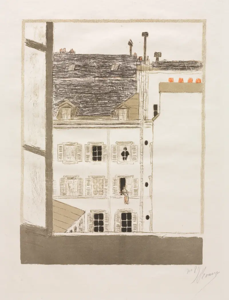 Häuser in einem Innenhof von Pierre Bonnard