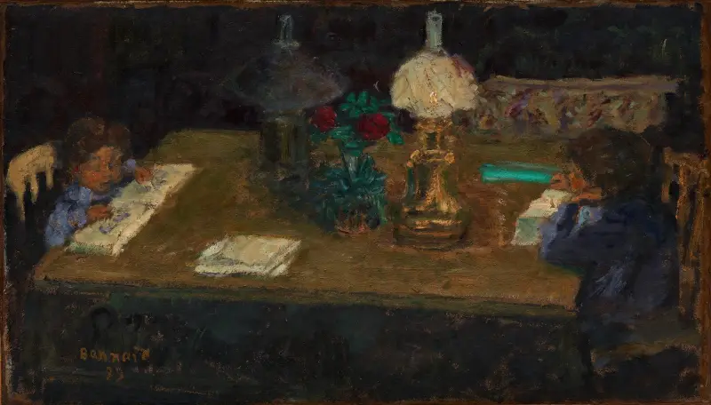 Wnętrze; Dzieci na tarasie, Pierre Bonnard