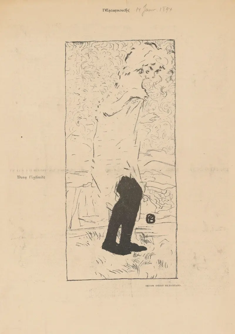 Ung kvinna i svarta strumpor, 1893 – nr 1 av Pierre Bonnard