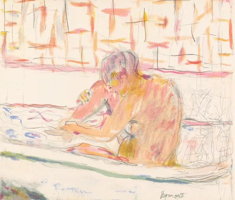 Kvinde i badekar av Pierre Bonnard
