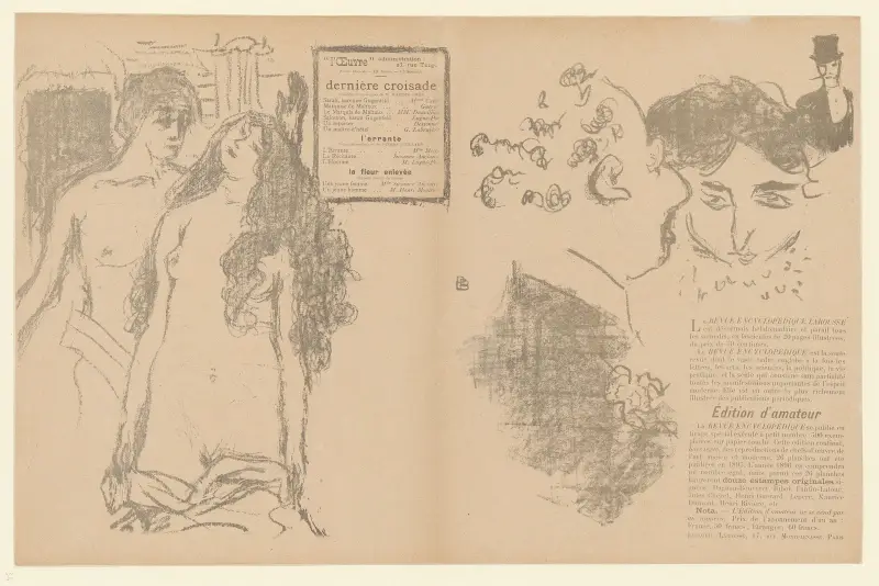 Det sista korståget – Program för Théâtre de l'Œuvre av Pierre Bonnard