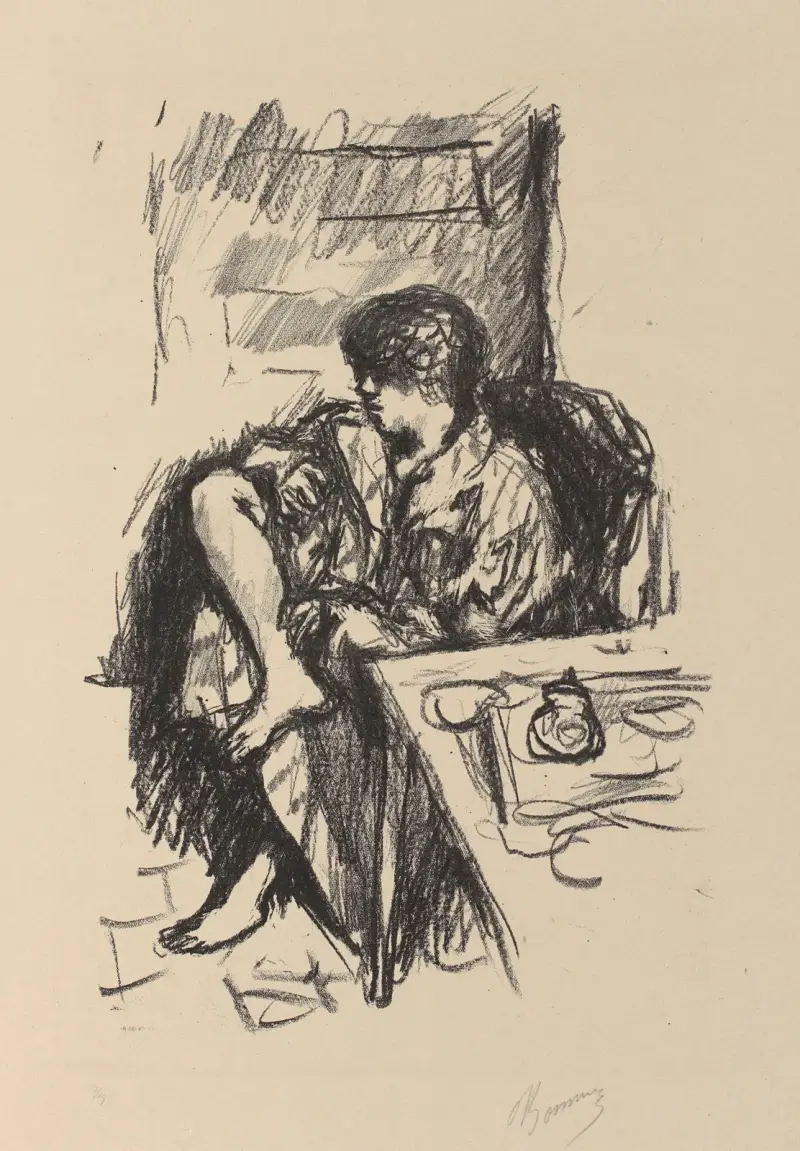La toilette assise av Pierre Bonnard