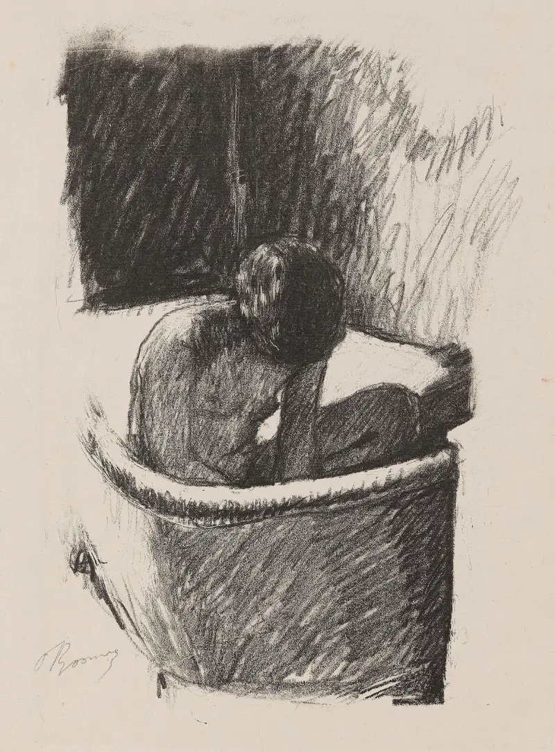 Le bain, 1925 – nr 2 av Pierre Bonnard
