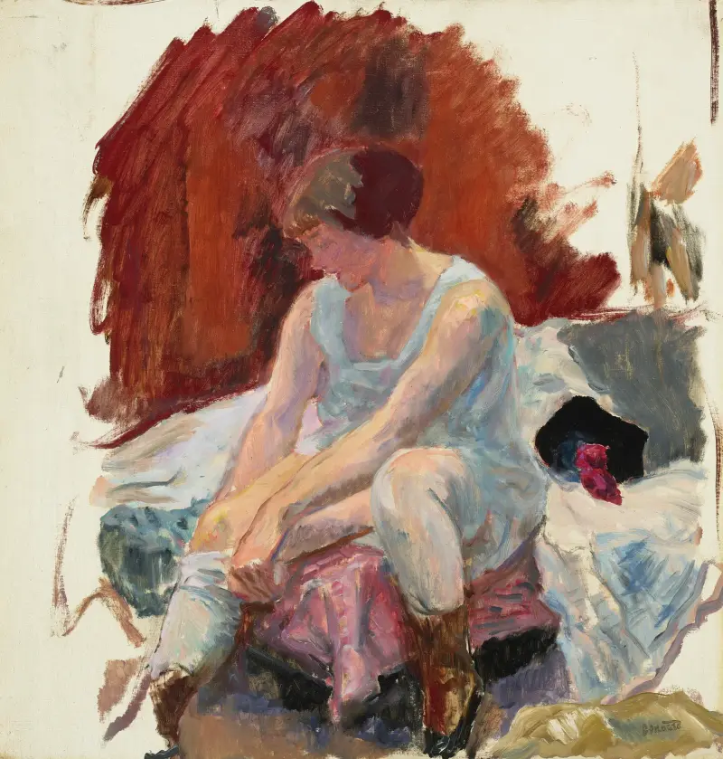 Le lever, les bas av Pierre Bonnard