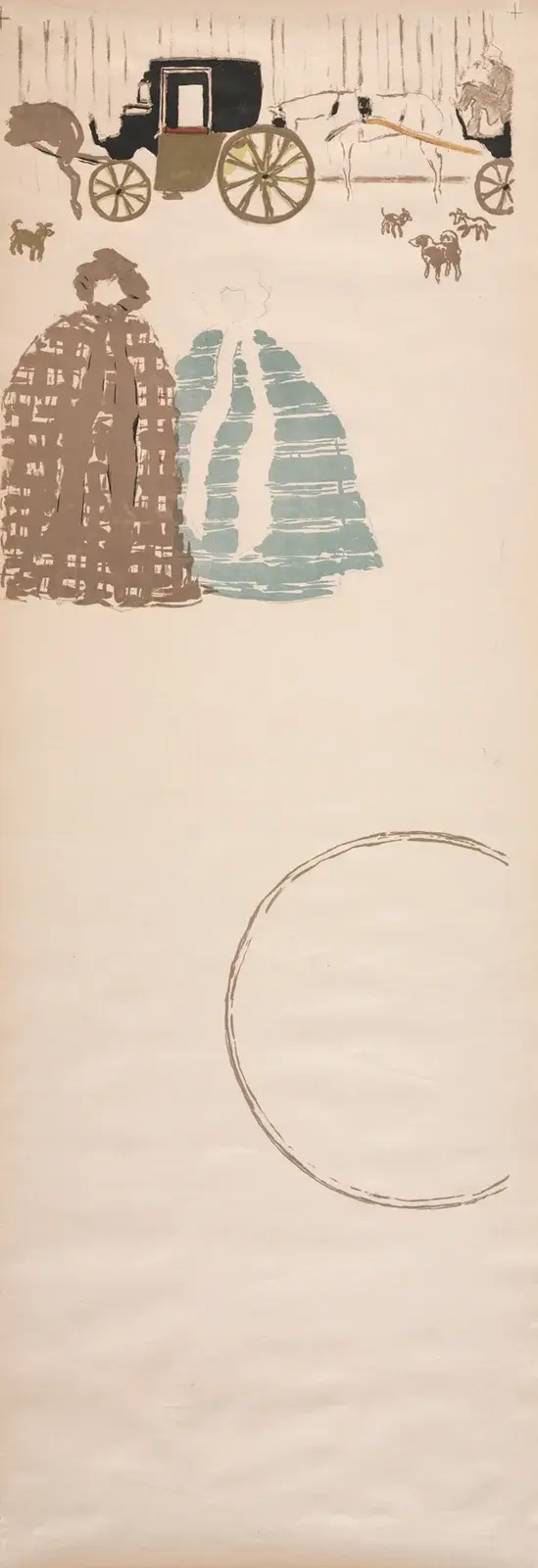 Barnflickornas promenad, vagnarnas fris 1 av Pierre Bonnard