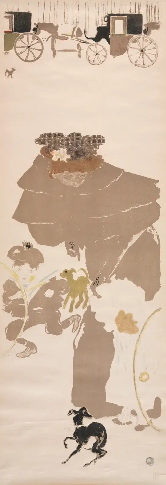 Barnflickornas promenad, vagnarnas fris 2 av Pierre Bonnard