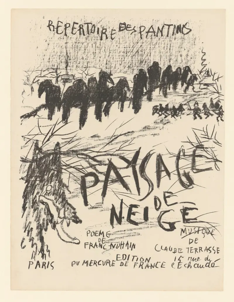 Paysage de neige av Pierre Bonnard