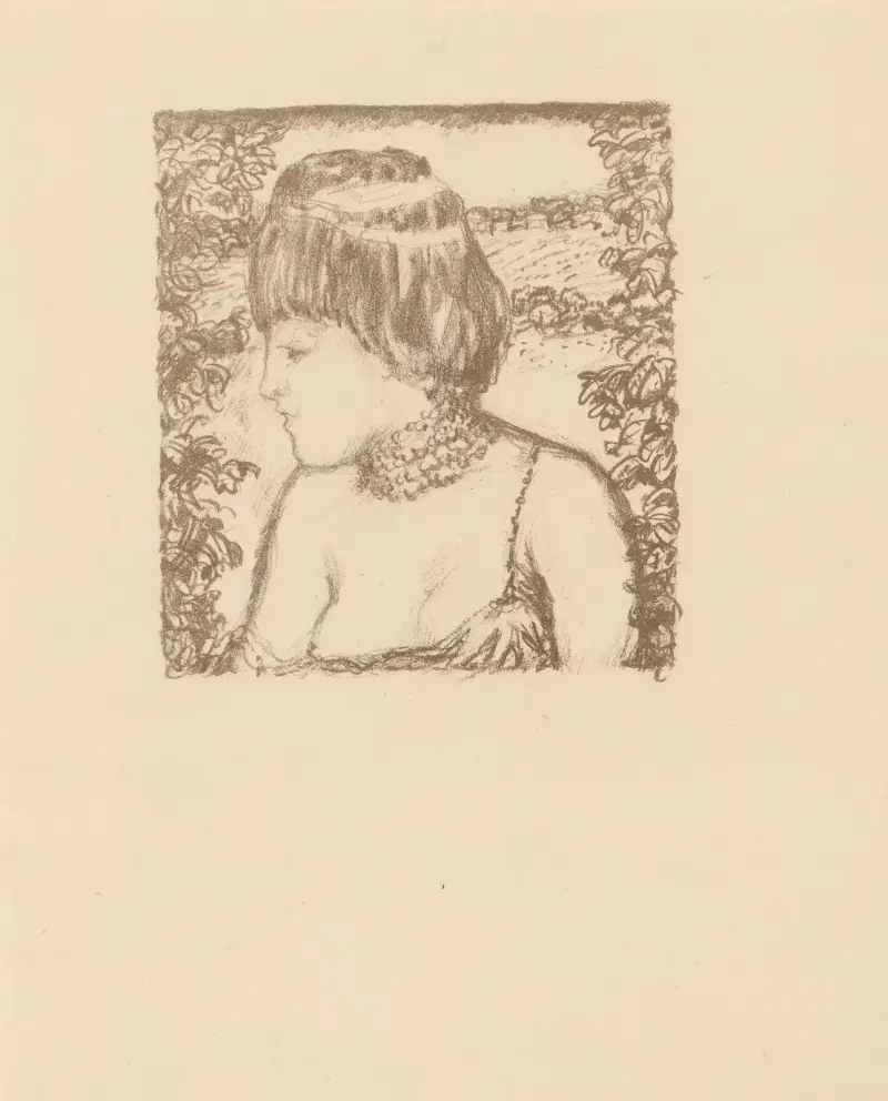 Kvinnlig figur i byst, variant för Daphnis och Chloé av Pierre Bonnard