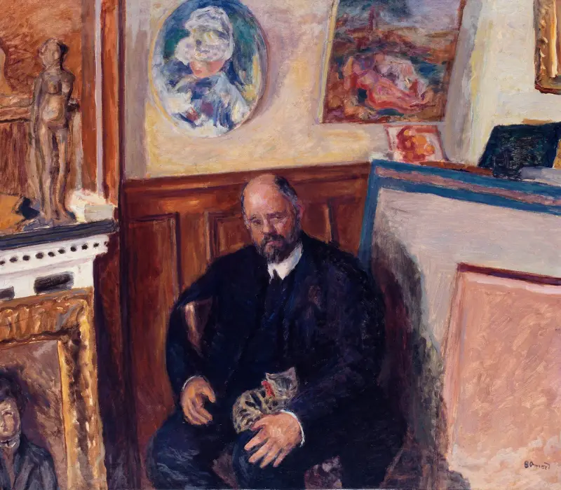 Porträtt av Ambroise Vollard med katt av Pierre Bonnard