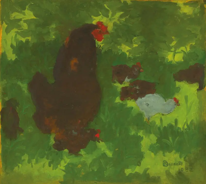 Poule et poussins av Pierre Bonnard