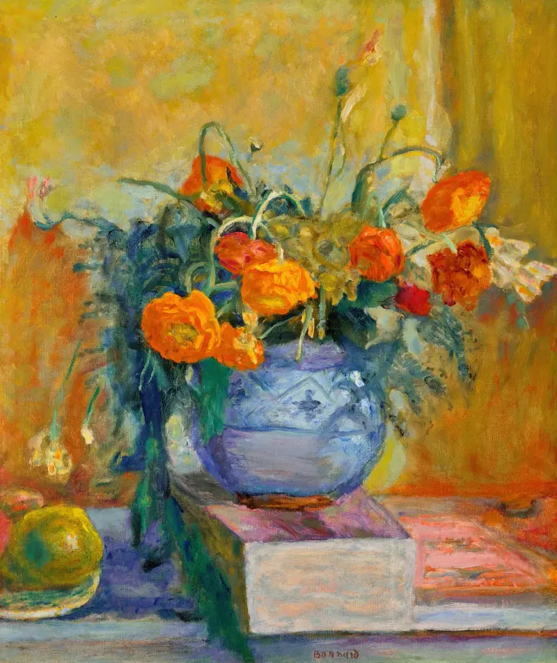 Jaskry w niebieskim wazonie, Pierre Bonnard