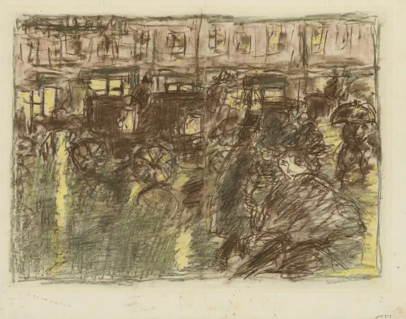 Gatan i kvällsregn, 1899 – nr 2 av Pierre Bonnard