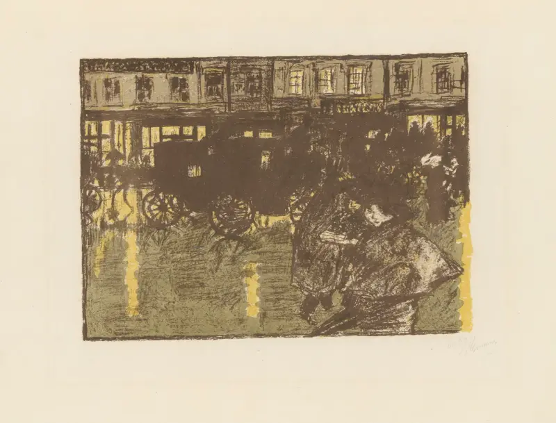 Gata i kvällsregn, 1899 – nr 3 av Pierre Bonnard