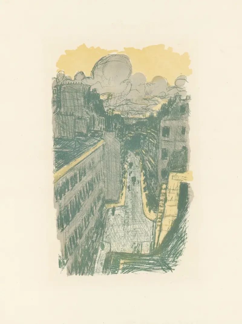 Street scene from above (Rue vue d’en haut) av Pierre Bonnard