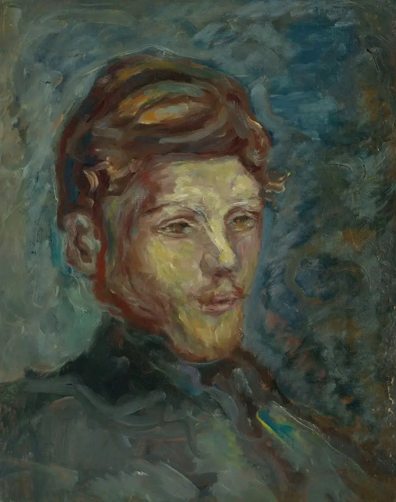 Huvud av ung skäggig man av Pierre Bonnard