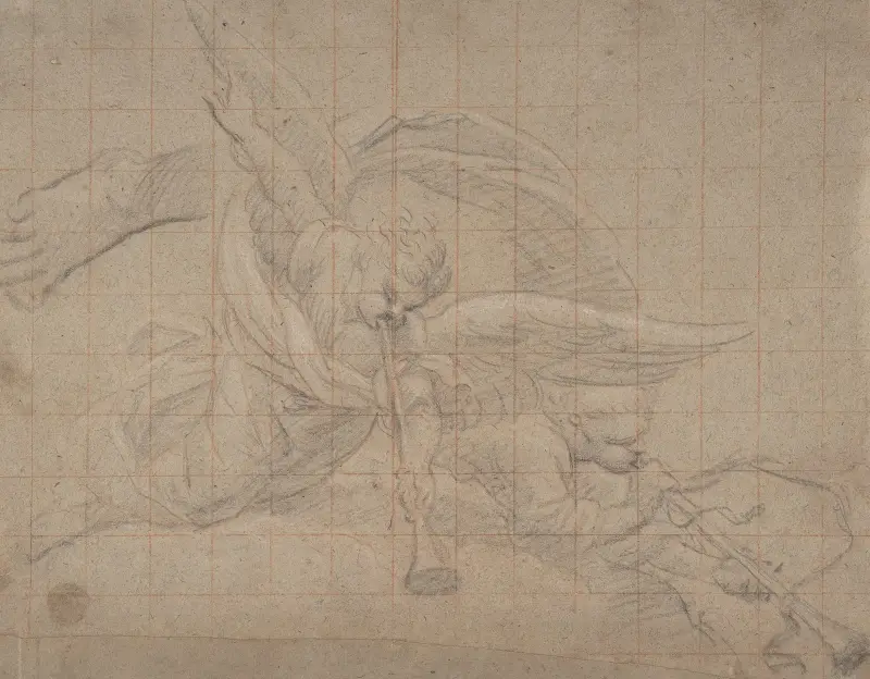Two Angels, Study for the Val de Grâce av Pierre Mignard