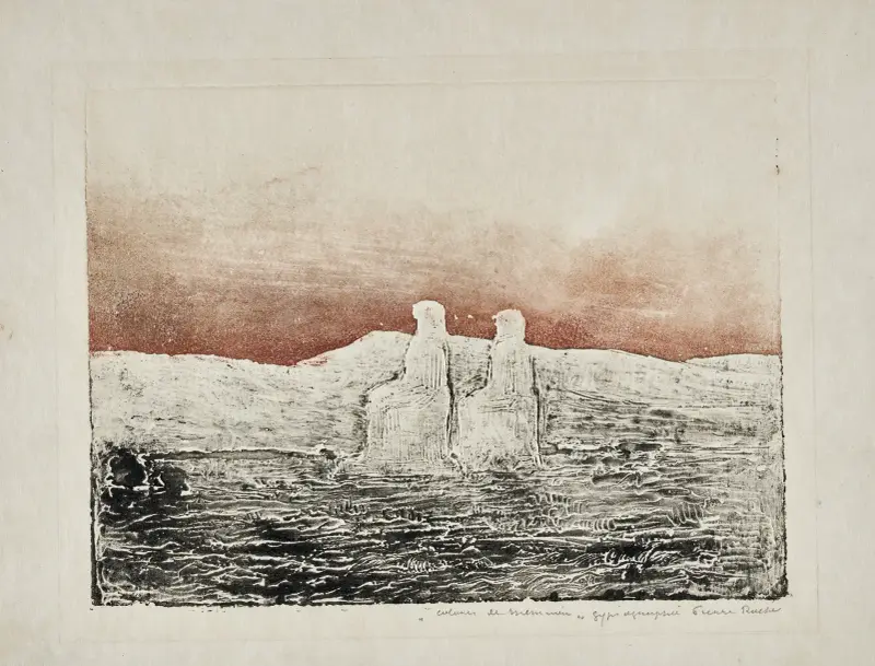 Die Memnonkolosse (Theben) von Pierre Roche