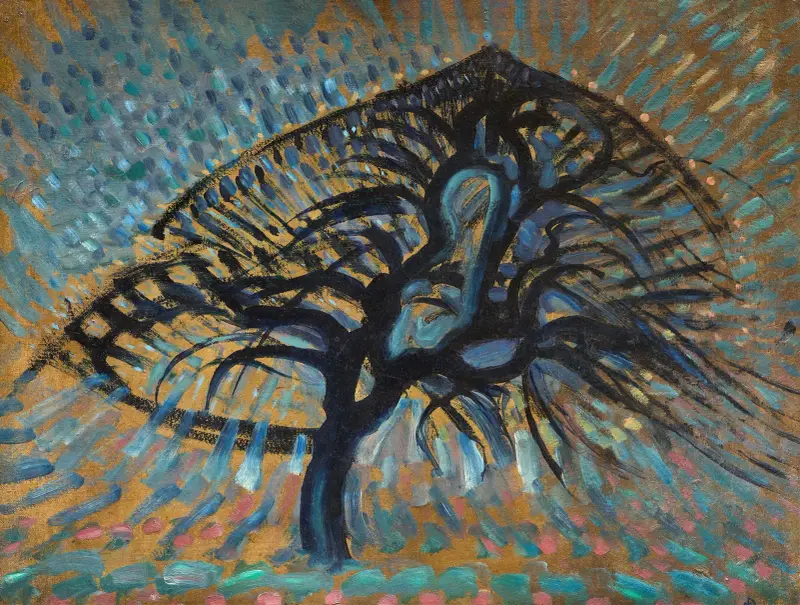 Apple Tree, Pointillist Version av Piet Mondrian