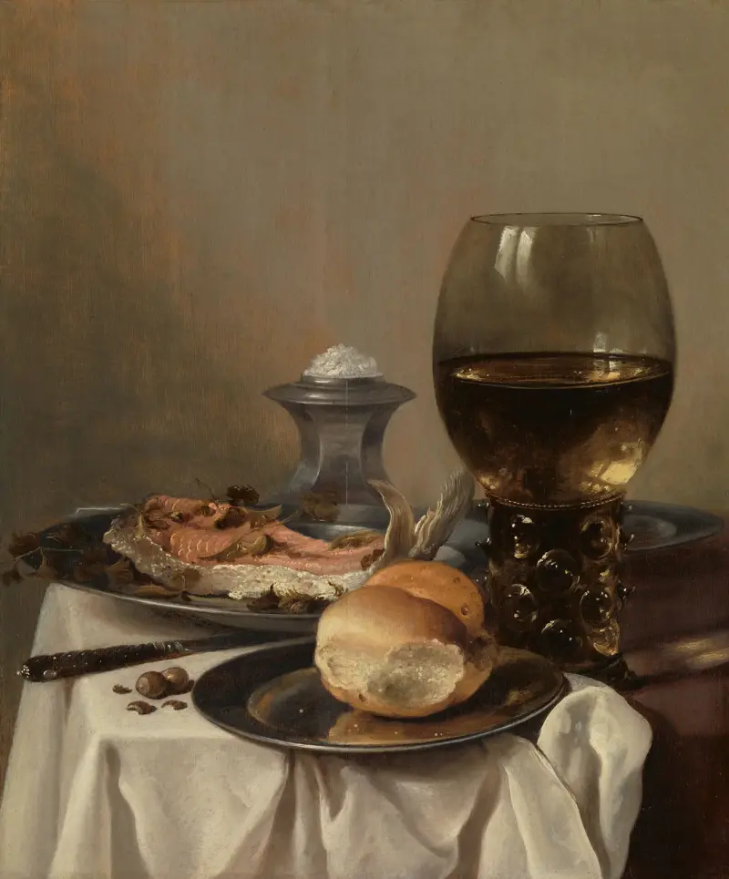 Stilleben med saltkar av Pieter Claesz