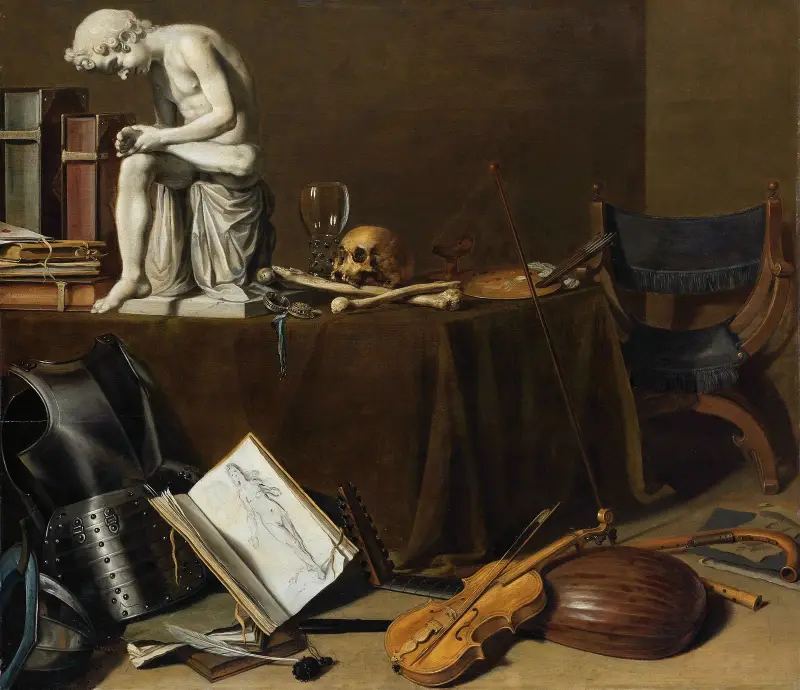 Vanitasstilleben med Spinario av Pieter Claesz
