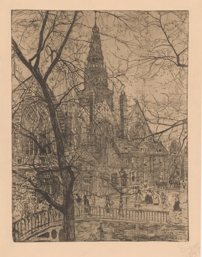 Oude Kerk i Amsterdam av Pieter Dupont