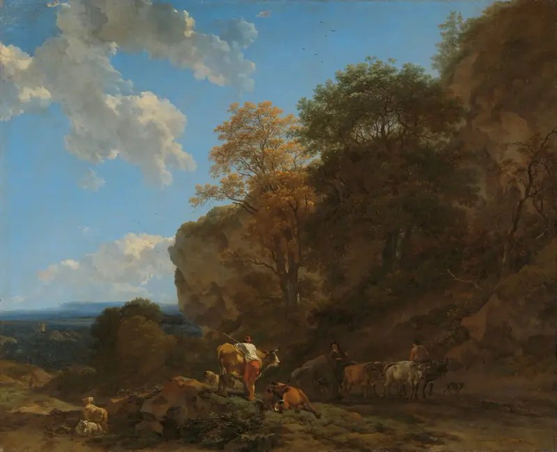 Italienskt landskap, 1650 av Nicolaes Pietersz. Berchem