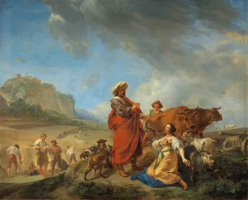 Rut och Boas av Nicolaes Pietersz. Berchem